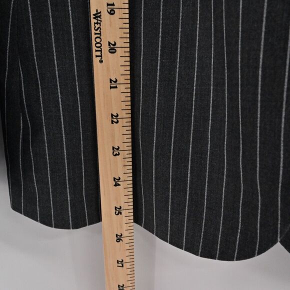 HIPCHIK COUTURE Blazer Womens Sz 8 Gray Pinstripe Rhinestone Butterfly Retro Y2K - Picture 10 of 13